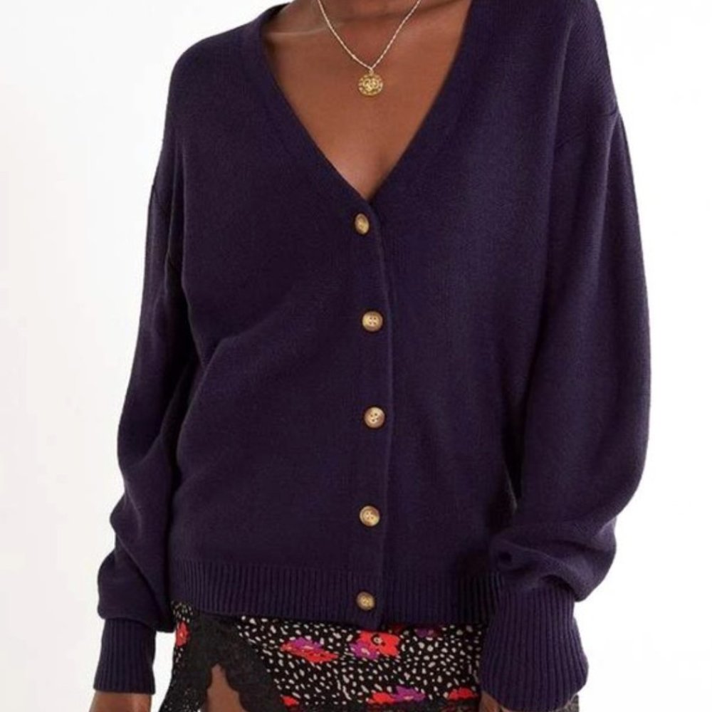 UO Logan Button Down Oversized Cardigan Sweater